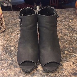 JustFab black booties